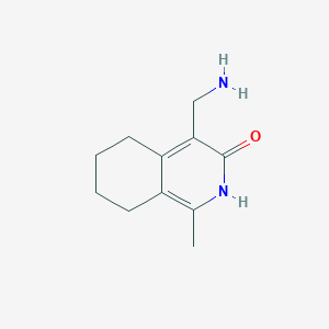 molecular formula C11H16N2O B6352482 4-(Aminomethyl)-1-methyl-5,6,7,8-tetrahydroisoquinolin-3(2H)-one CAS No. 1365939-72-5