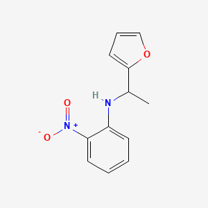 molecular formula C12H12N2O3 B6352486 N-[1-(呋喃-2-基)乙基]-2-硝基苯胺 CAS No. 1155989-78-8