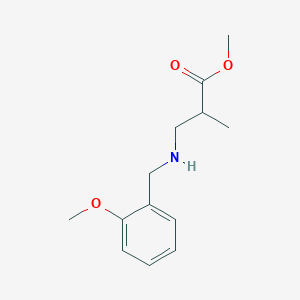molecular formula C13H19NO3 B6352500 Methyl 3-{[(2-methoxyphenyl)methyl]amino}-2-methylpropanoate CAS No. 92197-86-9