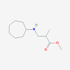 molecular formula C12H23NO2 B6352522 Methyl 3-(cycloheptylamino)-2-methylpropanoate CAS No. 1154918-41-8