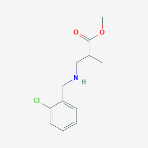 molecular formula C12H16ClNO2 B6352523 Methyl 3-{[(2-chlorophenyl)methyl]amino}-2-methylpropanoate CAS No. 1154153-25-9