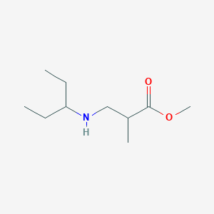 molecular formula C10H21NO2 B6352529 Methyl 2-methyl-3-[(pentan-3-yl)amino]propanoate;  95% CAS No. 1154918-13-4
