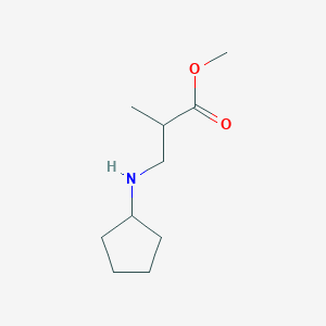 molecular formula C10H19NO2 B6352535 Methyl 3-(cyclopentylamino)-2-methylpropanoate CAS No. 793607-17-7