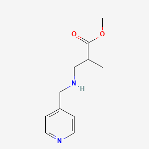 molecular formula C11H16N2O2 B6352562 Methyl 2-methyl-3-[(pyridin-4-ylmethyl)amino]propanoate CAS No. 1154153-34-0