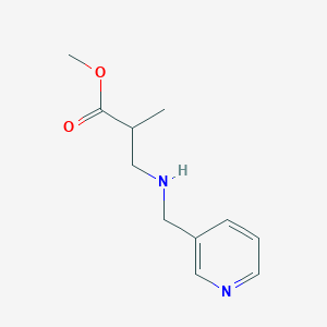 molecular formula C11H16N2O2 B6352564 Methyl 2-methyl-3-[(pyridin-3-ylmethyl)amino]propanoate CAS No. 33611-49-3