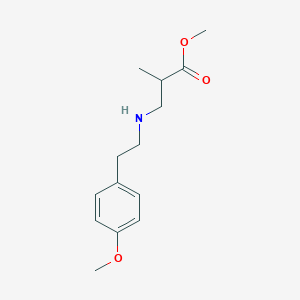 molecular formula C14H21NO3 B6352571 3-[{2-(4-甲氧基苯基)乙基}氨基]-2-甲基丙酸甲酯 CAS No. 93760-43-1