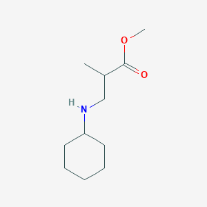 molecular formula C11H21NO2 B6352577 Methyl 3-(cyclohexylamino)-2-methylpropanoate CAS No. 21576-07-8