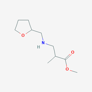molecular formula C10H19NO3 B6352583 Methyl 2-methyl-3-[(oxolan-2-ylmethyl)amino]propanoate CAS No. 1154153-57-7