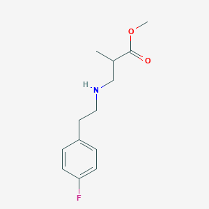 molecular formula C13H18FNO2 B6352630 Methyl 3-{[2-(4-fluorophenyl)ethyl]amino}-2-methylpropanoate CAS No. 1154155-88-0