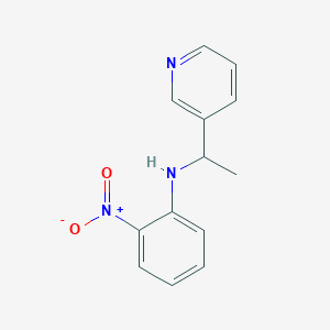 molecular formula C13H13N3O2 B6352639 2-Nitro-N-[1-(pyridin-3-yl)ethyl]aniline CAS No. 1154572-51-6