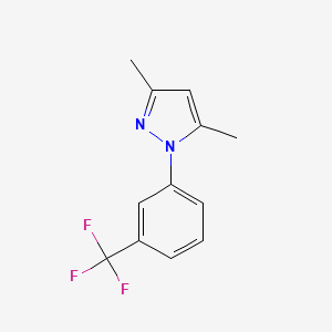 molecular formula C12H11F3N2 B6352644 3,5-Dimethyl-1-(3-(trifluoromethyl)phenyl)-1H-pyrazole CAS No. 1154361-20-2