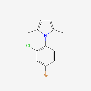molecular formula C12H11BrClN B6352667 1-(4-Bromo-2-chlorophenyl)-2,5-dimethyl-1H-pyrrole CAS No. 906166-50-5