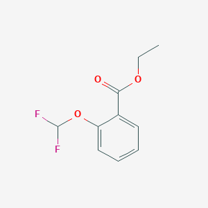 molecular formula C10H10F2O3 B6352673 2-Difluoromethoxy-benzoic acid ethyl ester, 97% CAS No. 773134-77-3