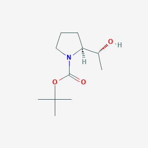 molecular formula C11H21NO3 B6352685 t-Butyl (2S)-2-[(1R)-1-hydroxyethyl]pyrrolidine-1-carboxylate CAS No. 310450-41-0