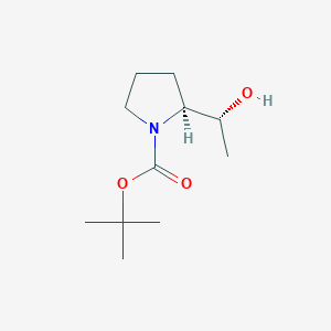 molecular formula C11H21NO3 B6352685 tert-Butyl (2S)-2-[(1R)-1-hydroxyethyl]pyrrolidine-1-carboxylate CAS No. 310450-41-0