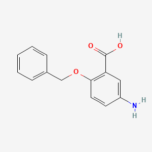molecular formula C14H13NO3 B6352698 5-Amino-2-(benzyloxy)benzoic acid CAS No. 1096863-22-7