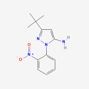 molecular formula C13H16N4O2 B6352699 3-tert-Butyl-1-(2-nitrophenyl)-1H-pyrazol-5-amine CAS No. 1154198-84-1
