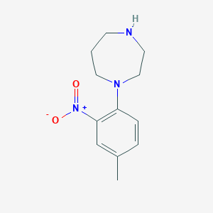 molecular formula C12H17N3O2 B6352714 1-(4-甲基-2-硝基苯基)-1,4-二氮杂环庚烷 CAS No. 1097784-29-6