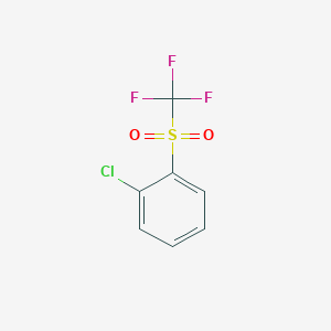 molecular formula C7H4ClF3O2S B6352719 2-(Trifluoromethylsulfonyl)chlorobenzene;  98% CAS No. 382-70-7