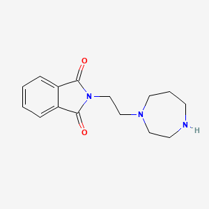molecular formula C15H19N3O2 B6352734 2-[2-(1,4-二氮杂环戊烷-1-基)乙基]-2,3-二氢-1H-异吲哚-1,3-二酮 CAS No. 1097792-28-3