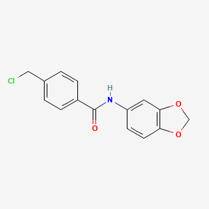 N-(Benzo[d][1,3]dioxol-5-yl)-4-(chloromethyl)benzamide