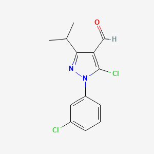 5-Chloro-1-(3-chlorophenyl)-3-(propan-2-yl)-1H-pyrazole-4-carbaldehyde