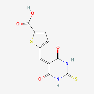 molecular formula C10H6N2O4S2 B6352799 5-(4,6-Dioxo-2-thioxo-tetrahydro-pyrimidin-5-ylidenemethyl)-thiophene-2-carboxylic acid CAS No. 1385696-03-6