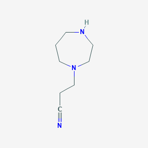 molecular formula C8H15N3 B6352813 3-(1,4-Diazepan-1-yl)propanenitrile CAS No. 1094633-63-2