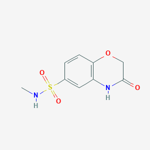 molecular formula C9H10N2O4S B6352820 3-Oxo-3,4-dihydro-2H-benzo[1,4]oxazine-6-sulfonic acid methylamide, 95% CAS No. 1099138-64-3