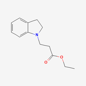 molecular formula C13H17NO2 B6352834 Ethyl 3-(2,3-dihydro-1H-indol-1-yl)propanoate CAS No. 887574-27-8