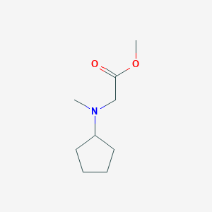 molecular formula C9H17NO2 B6352913 Methyl 2-(cyclopentyl(methyl)amino) acetate CAS No. 1094738-11-0