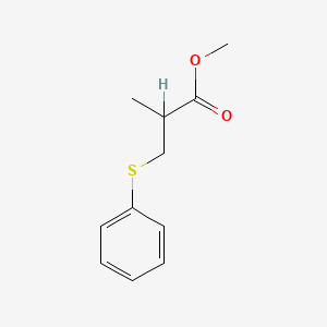 molecular formula C11H14O2S B6352920 Methyl 2-methyl-3-(phenylthio)propanoate, 98% CAS No. 777-80-0