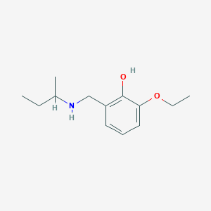 molecular formula C13H21NO2 B6352928 2-{[(丁-2-基)氨基]甲基}-6-乙氧基苯酚 CAS No. 1019599-91-7