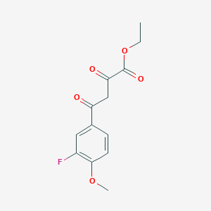 molecular formula C13H13FO5 B6352958 Ethyl 4-(3-fluoro-4-methoxyphenyl)-2,4-dioxobutanoate CAS No. 1019457-34-1