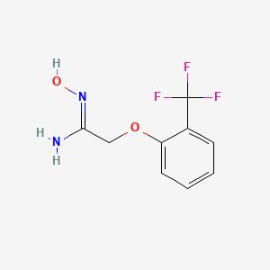 molecular formula C9H9F3N2O2 B6352960 N-Hydroxy-2-(2-trifluoromethyl-phenoxy)-acetamidine CAS No. 1021080-73-8