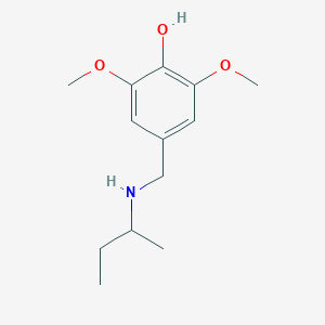 molecular formula C13H21NO3 B6352964 4-{[(丁-2-基)氨基]甲基}-2,6-二甲氧基苯酚 CAS No. 1042573-14-7