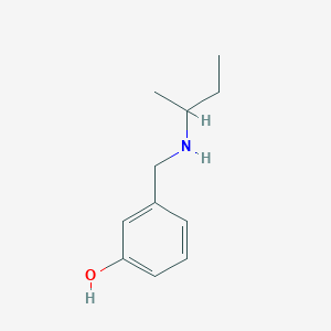 molecular formula C11H17NO B6352986 3-{[(丁-2-基)氨基]甲基}苯酚 CAS No. 1019552-64-7