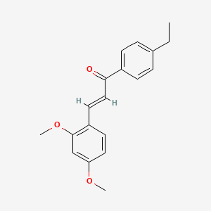 molecular formula C19H20O3 B6353004 (2E)-3-(2,4-Dimethoxyphenyl)-1-(4-ethylphenyl)prop-2-en-1-one CAS No. 1182183-49-8