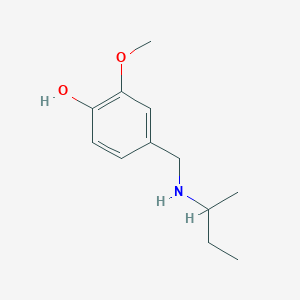 molecular formula C12H19NO2 B6353021 4-{[(丁-2-基)氨基]甲基}-2-甲氧基苯酚 CAS No. 1019551-80-4