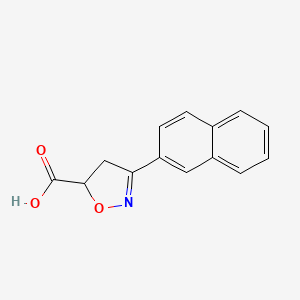 3-(Naphthalen-2-yl)-4,5-dihydro-1,2-oxazole-5-carboxylic acid
