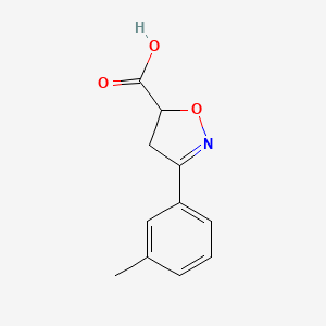 molecular formula C11H11NO3 B6353084 3-(3-Methylphenyl)-4,5-dihydro-1,2-oxazole-5-carboxylic acid CAS No. 1038376-42-9