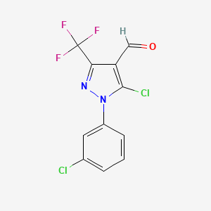 5-Chloro-1-(3-chlorophenyl)-3-(trifluoromethyl)-1H-pyrazole-4-carbaldehyde