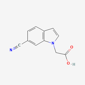 molecular formula C11H8N2O2 B6353149 6-Cyanoindole-1-acetic acid CAS No. 1030423-85-8