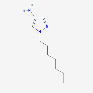 molecular formula C10H19N3 B6353189 1-Heptyl-1H-pyrazol-4-amine CAS No. 1152512-32-7