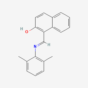 molecular formula C19H17NO B6353229 1-[(2,6-Dimethyl-phenylimino)-methyl]-naphthalen-2-ol CAS No. 20772-81-0