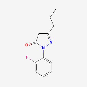molecular formula C12H13FN2O B6353231 1-(2-Fluorophenyl)-3-propyl-4,5-dihydro-1H-pyrazol-5-one CAS No. 1152564-73-2