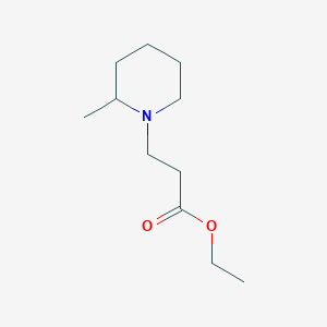 molecular formula C11H21NO2 B6353248 Ethyl 3-(2-methylpiperidin-1-yl)propanoate CAS No. 1094629-90-9