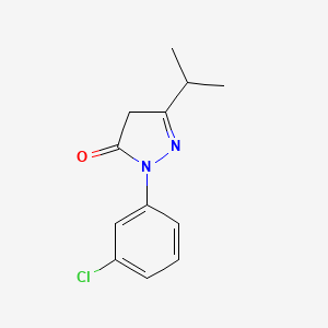 molecular formula C12H13ClN2O B6353261 1-(3-Chlorophenyl)-3-(propan-2-yl)-4,5-dihydro-1H-pyrazol-5-one CAS No. 1152512-13-4