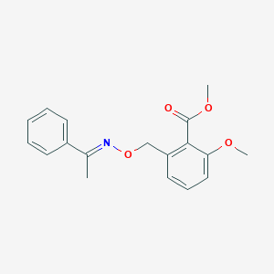 2-Methoxy-6-(1-phenyl-ethylideneaminooxymethyl)-benzoic acid methyl ester