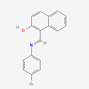 molecular formula C17H12BrNO B6353295 1-[(4-溴苯亚氨基)-甲基]-萘-2-醇 CAS No. 3230-63-5